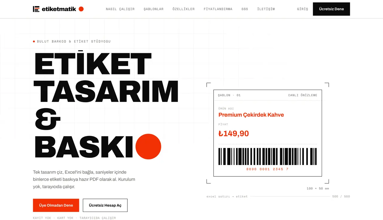 Etiketmatik etiket tasarımı